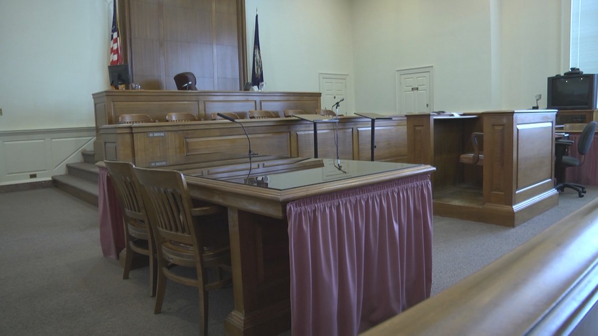 A courtroom.