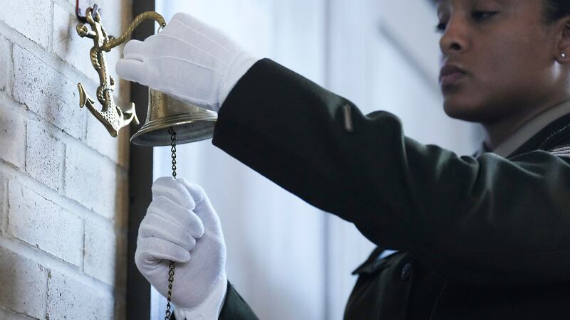 Sgt. Gabriela Corbalan rings a bell as the names of the soldiers from the 3rd Battalion, 24th...
