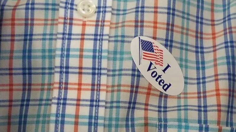 "I voted" sticker from 2019.