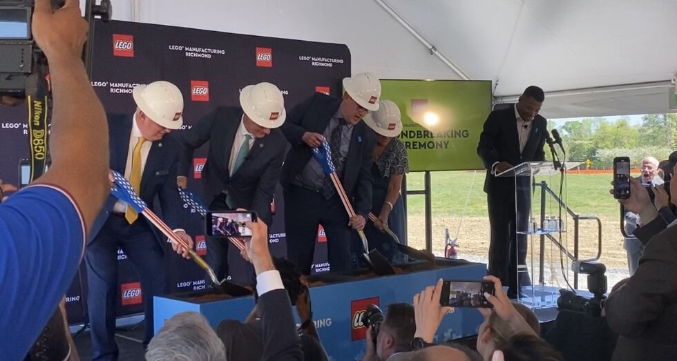 LEGO leaders break ground for new Chesterfield facility.