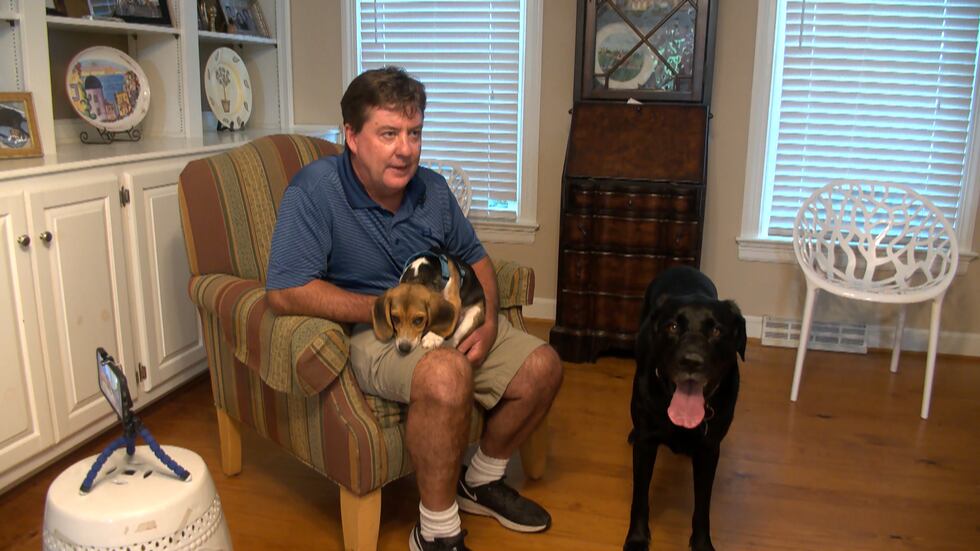 Frank Payne brought home a 15-week-old beagle rescued from the Envigo Breeding Facility in...