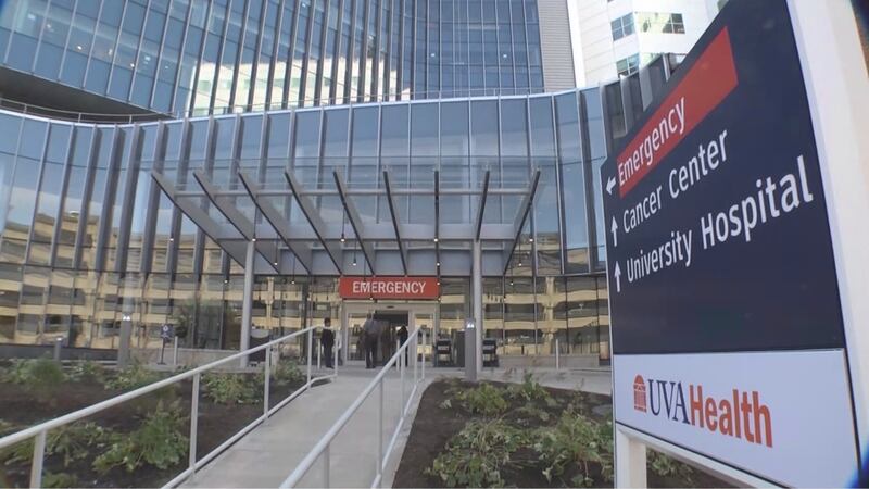 The entrance of the UVA Hospital.