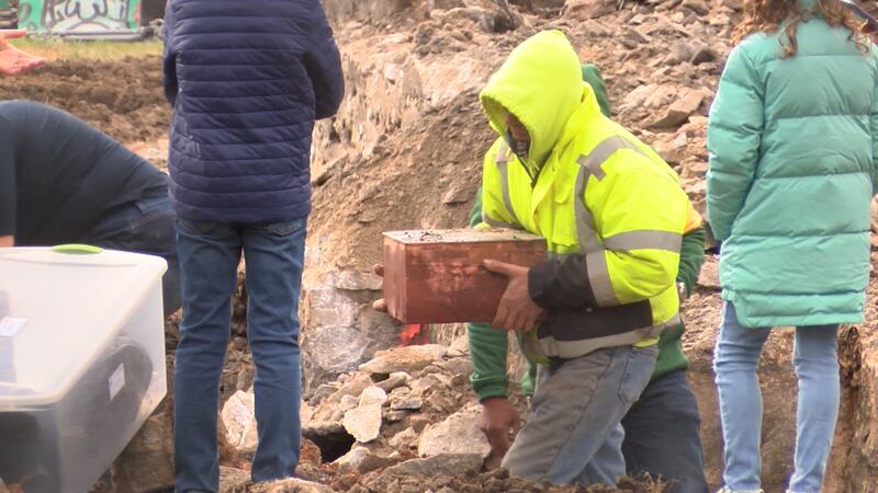 Construction crews may have uncovered the time capsule placed in the Robert E. Lee monument in...