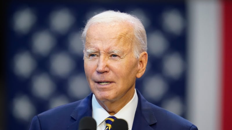 FILE - President Joe Biden speaks an event in Largo, Md., Sept. 14, 2023. Biden, on Thursday,...