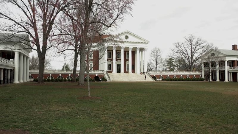 The UVA Rotunda and Lawn in Charlottesville