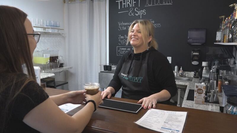 Its founder, Alison Heinrich, created Thrift & Sips in honor of her husband being alcohol-free...