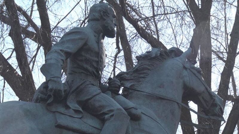 "Stonewall" Jackson statue in downtown Charlottesville.